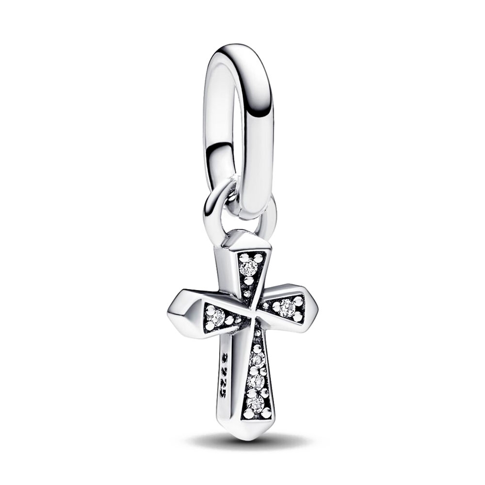 Pandora Charms Pandora Mini ciondolo con croce lucida ME 793044C01