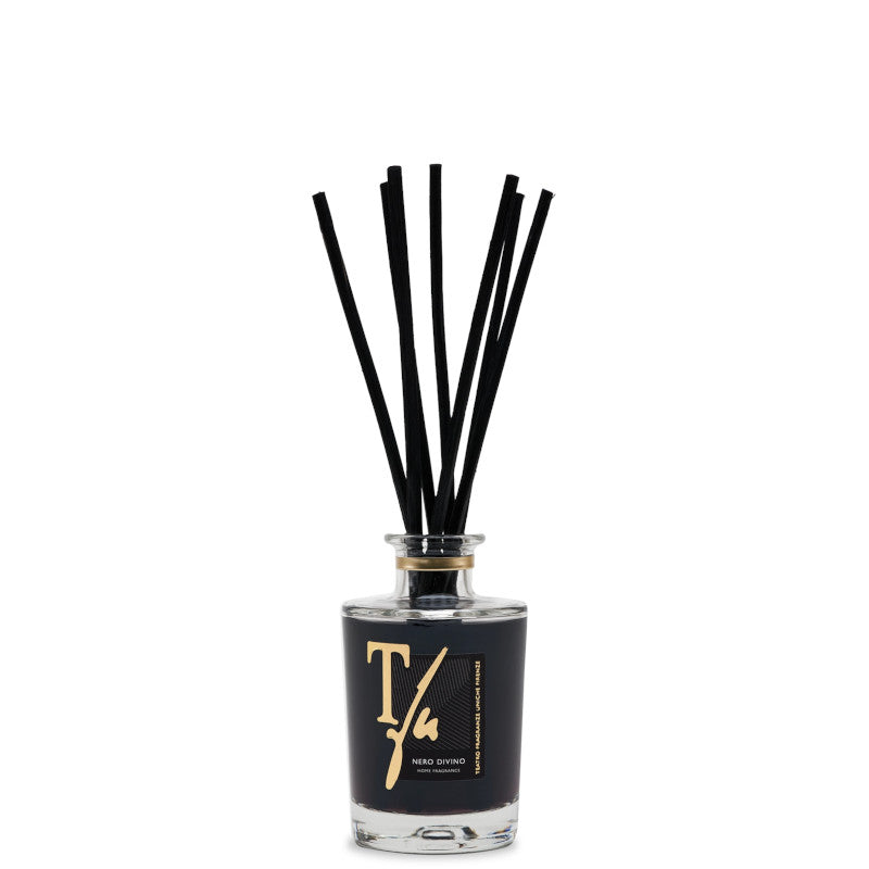 Teatro Fragranze Uniche Nero Divino - 100 ML + BACCHETTE Vaso Trasparente