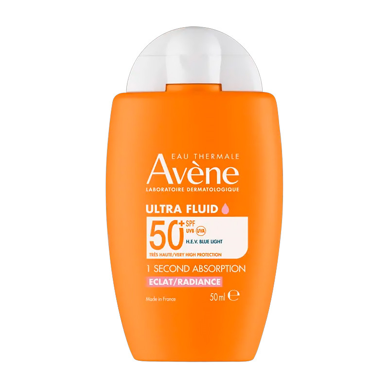 Avene Trattamenti Viso Ultra Fluid Radiance SPF 50+ Protezione Viso Alta per Pelli Sensibili
