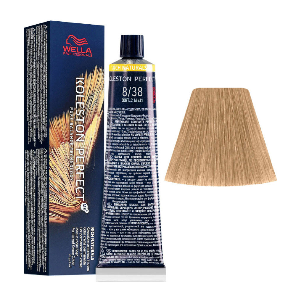 Wella Koleston Perfect - 8/38 Biondo Chiaro Dorato Perla