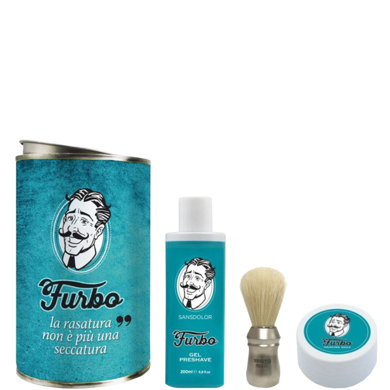 Gel PreShave Sansdolor + Shaving Soap + Pennello da Barba Confezione 200 ML Gel - 200 ML Gel Pre Barba + 90 ML Sapone da Barba + Pennello da Rasatura