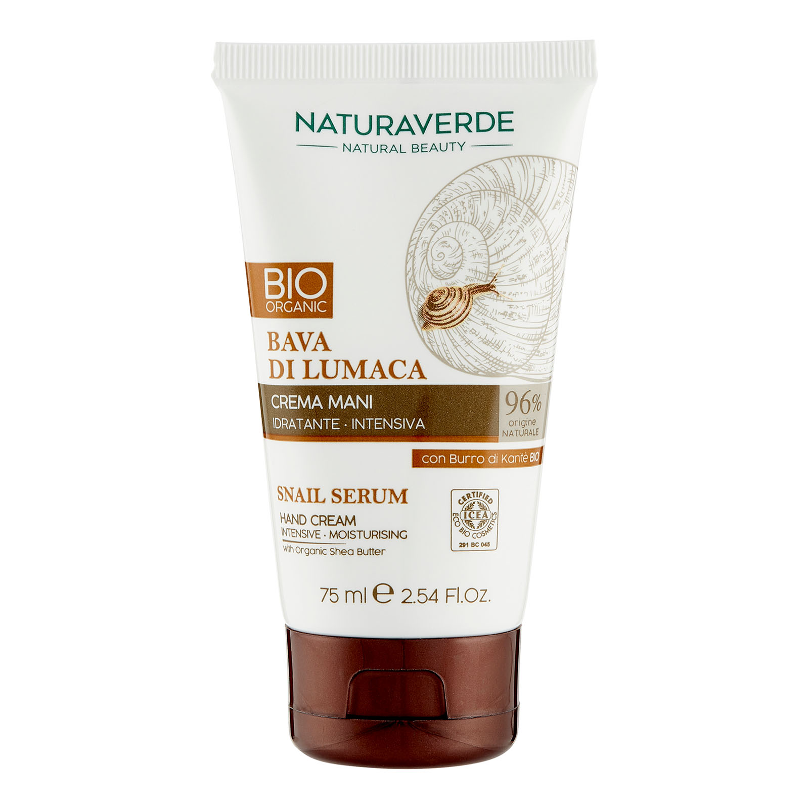 Natural Beauty Bio Bava Di Lumaca Crema Mani Idratante - Intensiva 75 ml