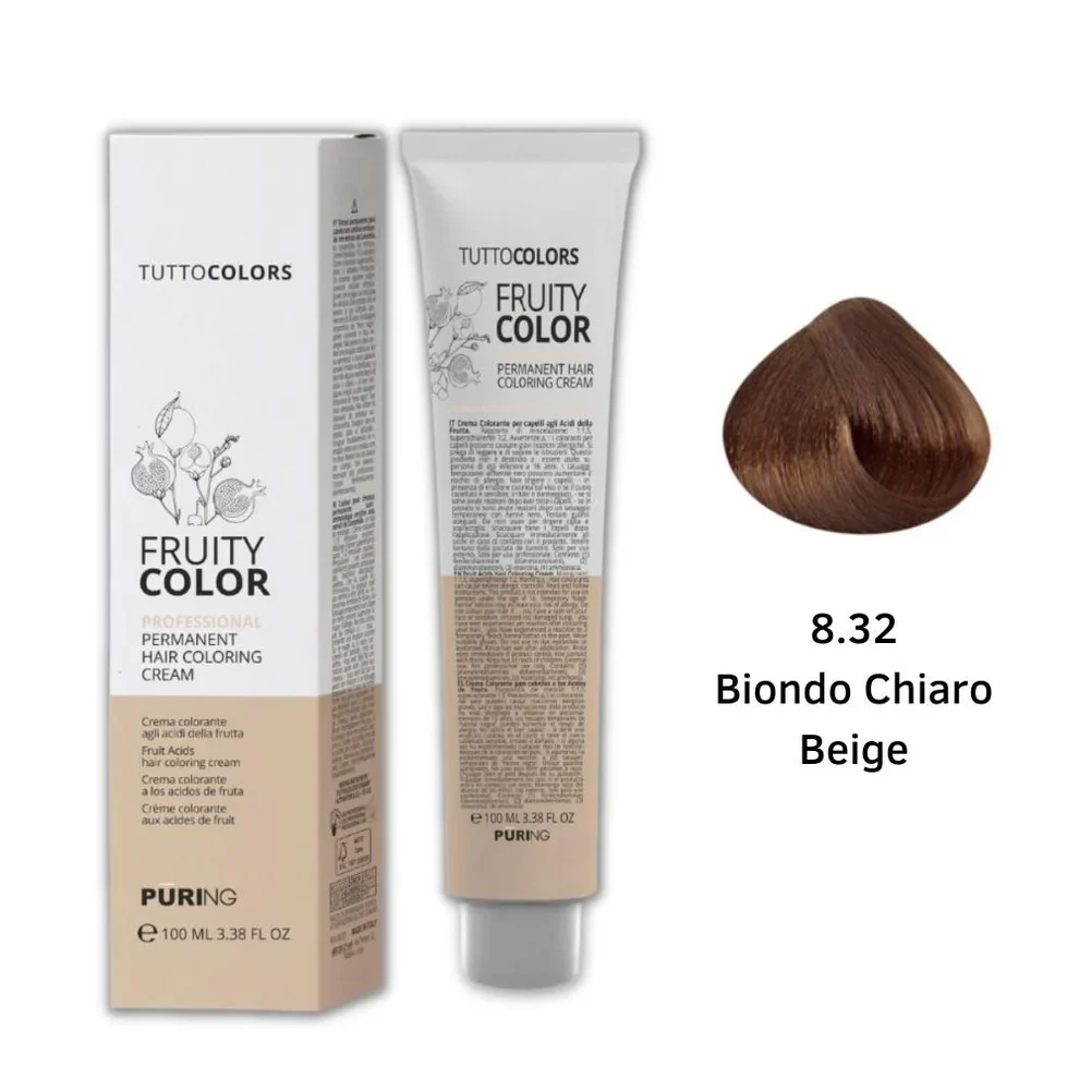 Puring - Fruity Color Tintura 8.32 Biondo chiaro beige