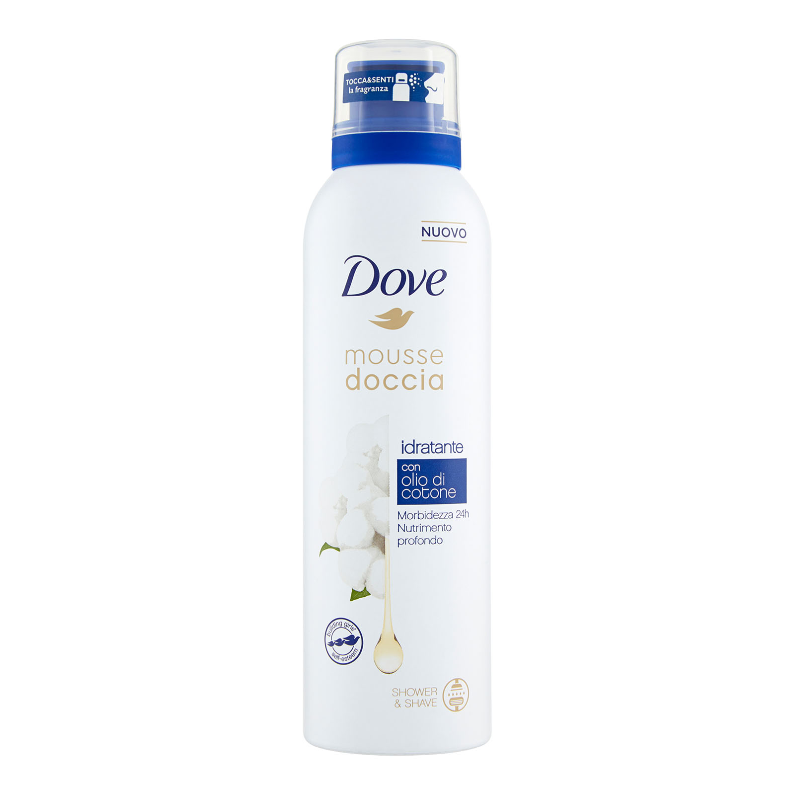 Mousse Doccia Idratante Con Olio Di Cotone 200 ml
