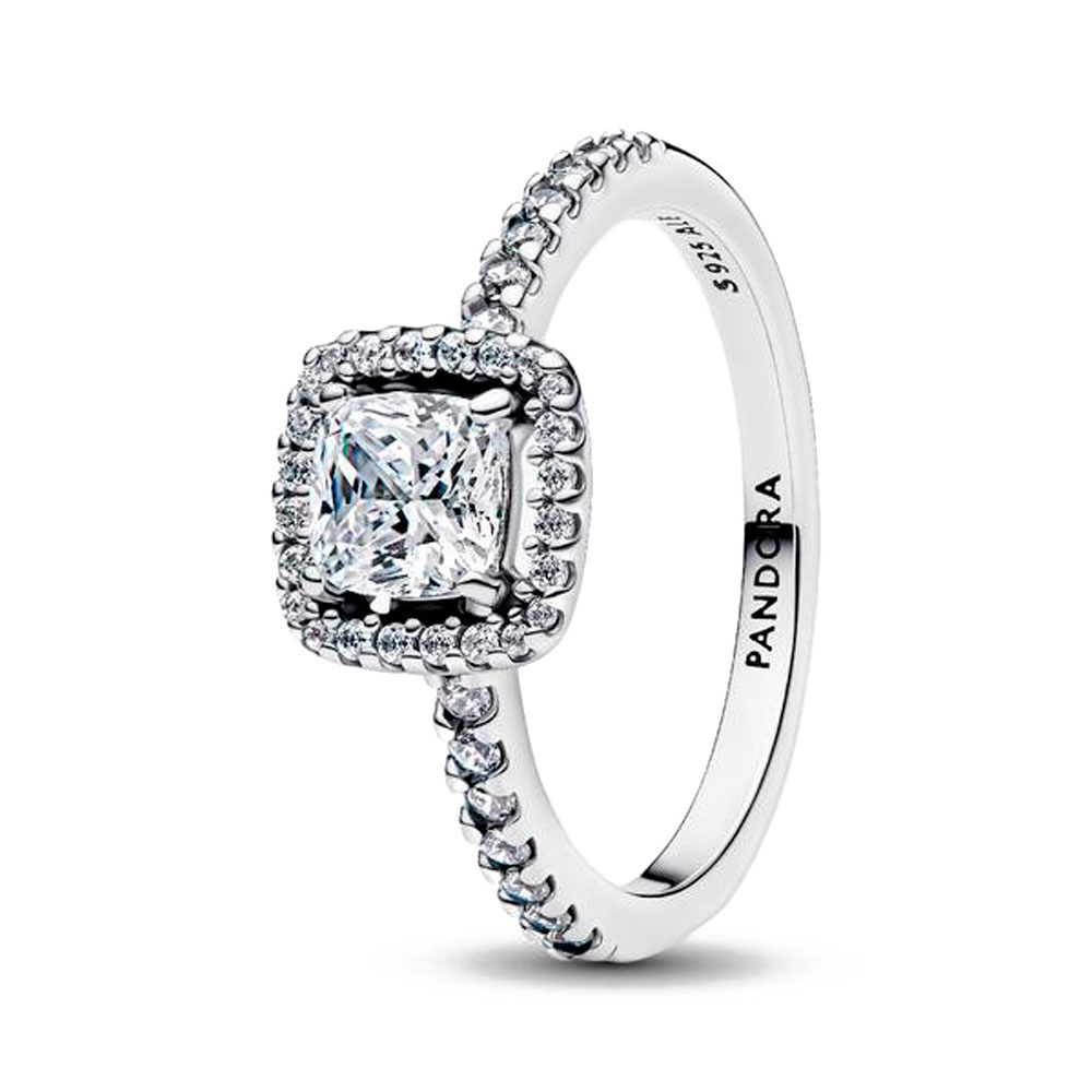 Pandora Anelli Anello Brilliant Square Halo 193555C02