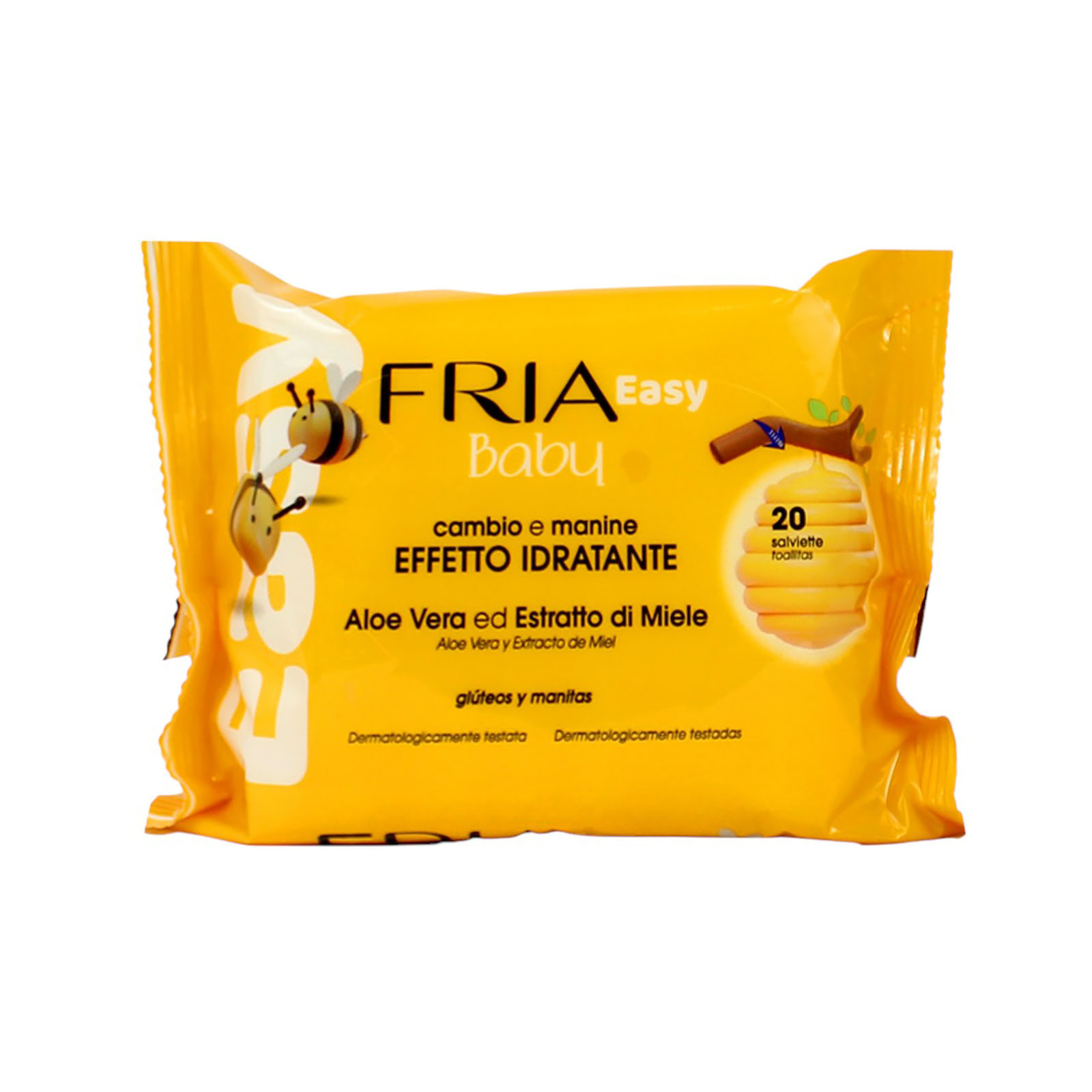 Baby Easy 20 Salviette Effetto Idratante Con Aloe Vera Ed Estratto Di Miele