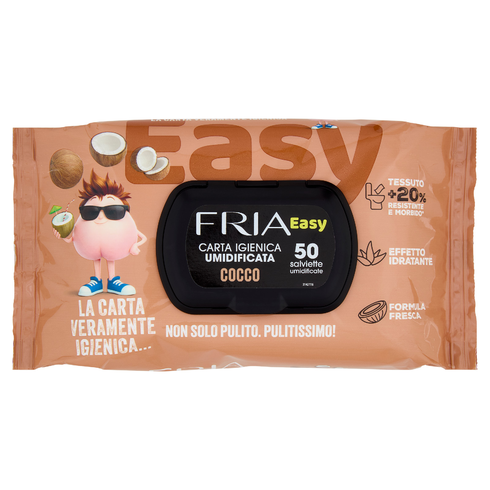 Easy Carta Igienica Umidificata Cocco 50 Pz