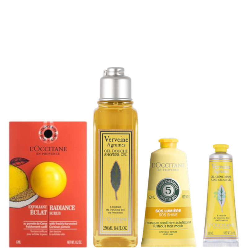 Verveine Agrumes Confezione 250 ML Gel Doccia + 30 ML Gel - 250 ML Gel Doccia + 30 ML Gel Crema Mani + 50 ML Maschera Capelli + 6 ML Esfoliante Viso