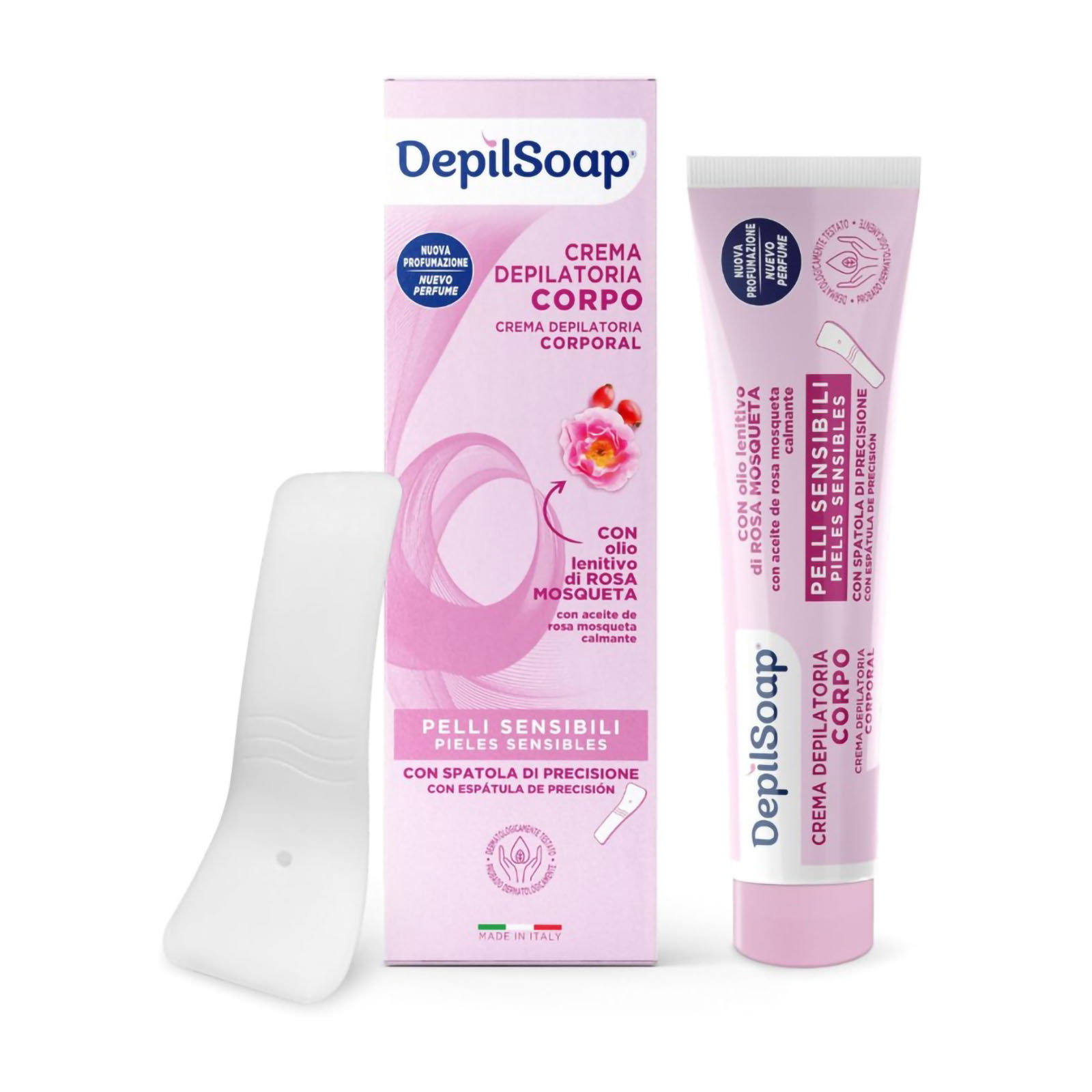 Crema Depilatoria Corpo Con Spatola Pelli Sensibili 150 ml