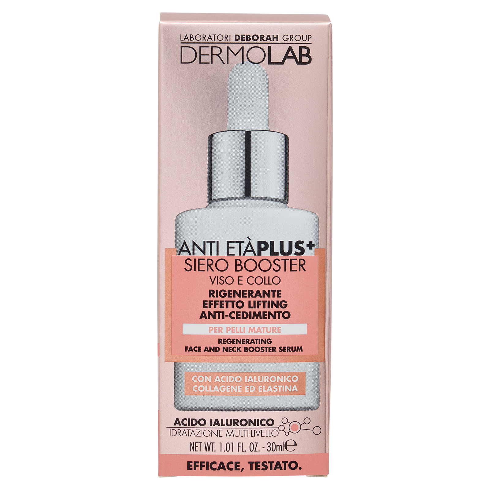 Anti Età Plus+ Siero Booster Viso E Collo Rigenerante Effetto Lifting Anti-cedimento 30 ml