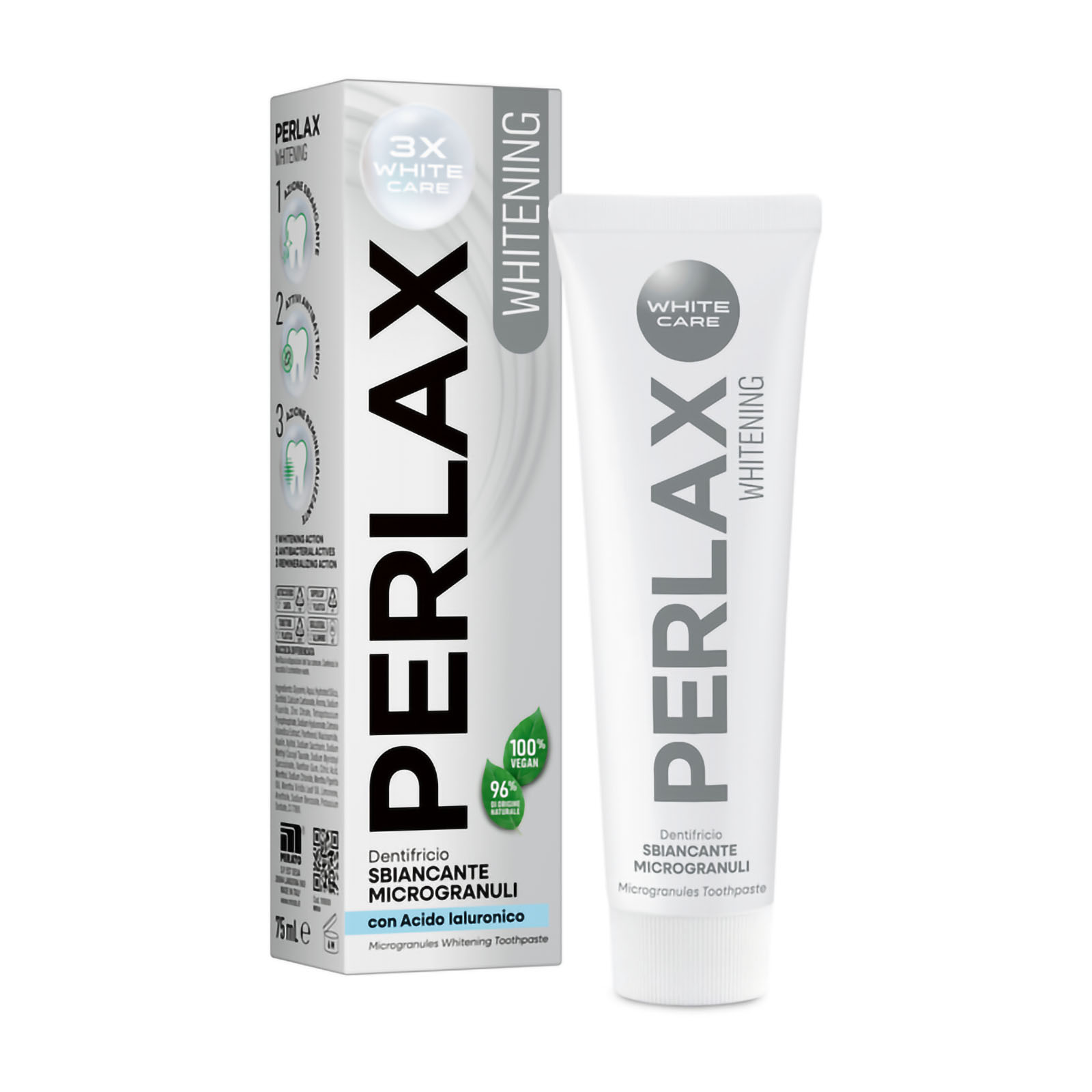 Dentifricio Whitening 3x White Care Sbiancante Con Microgranuli Con Acido Ialuronico 75 ml