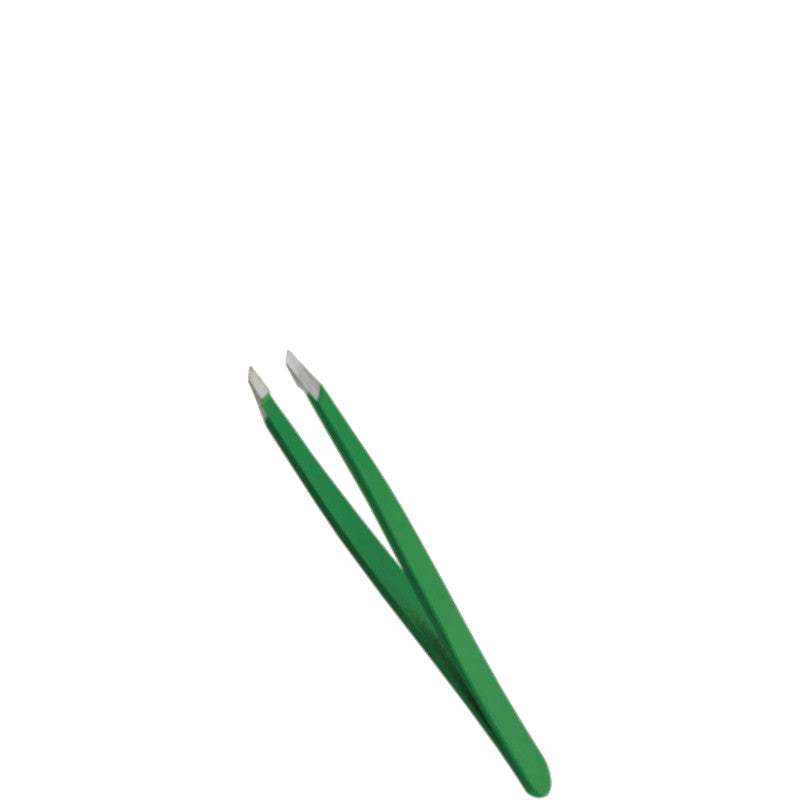 Pinzetta Inox Punta Obliqua Verde N1027 - N1027