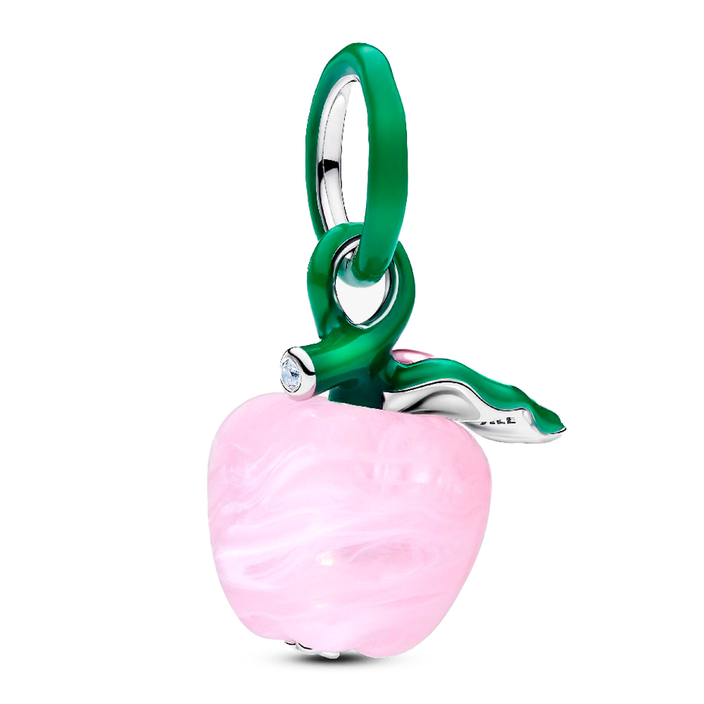 Pandora Charms Ciondolo a forma di mela in vetro di Murano rosa 794485C01