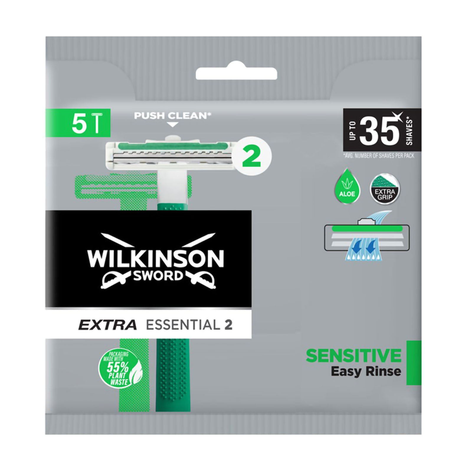 Rasoio Extra Essential 2 Sensitive 5 Pezzi