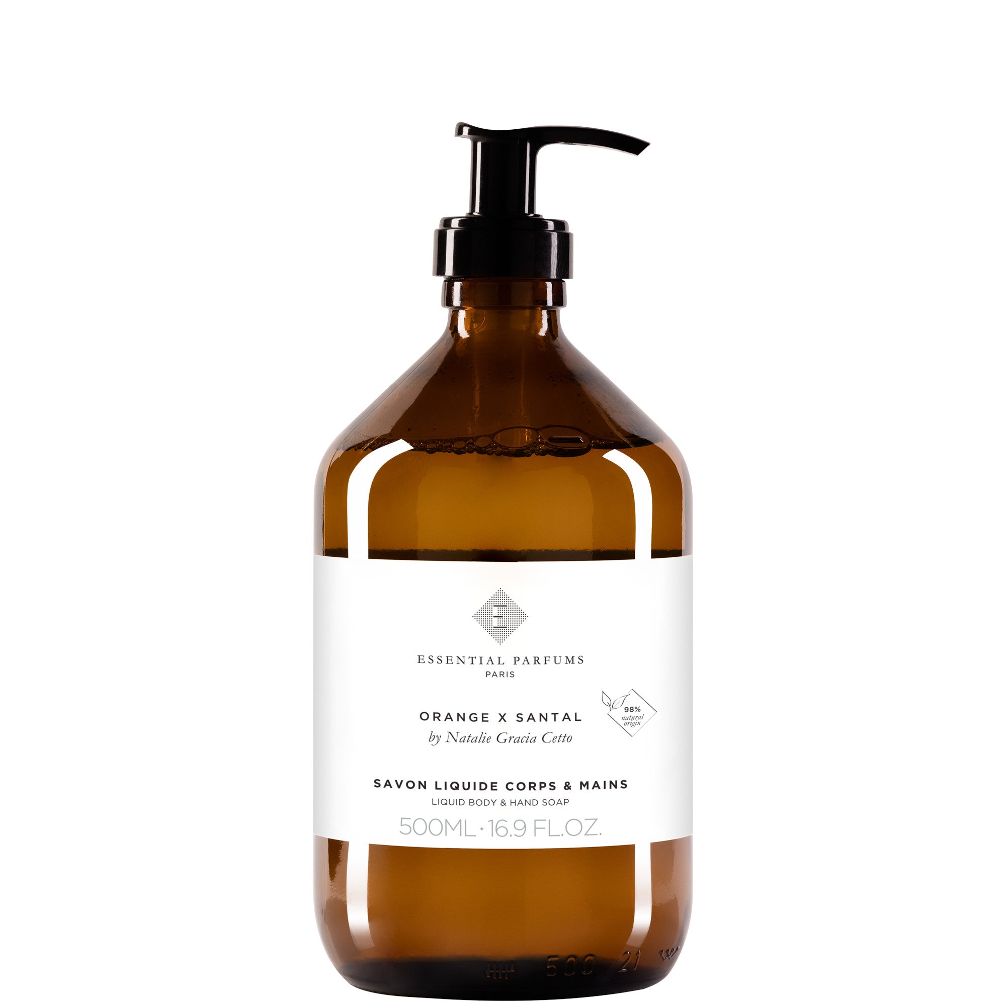Essential Parfums Orange X Santal Body and Hand Liquid Soap - 500 ML