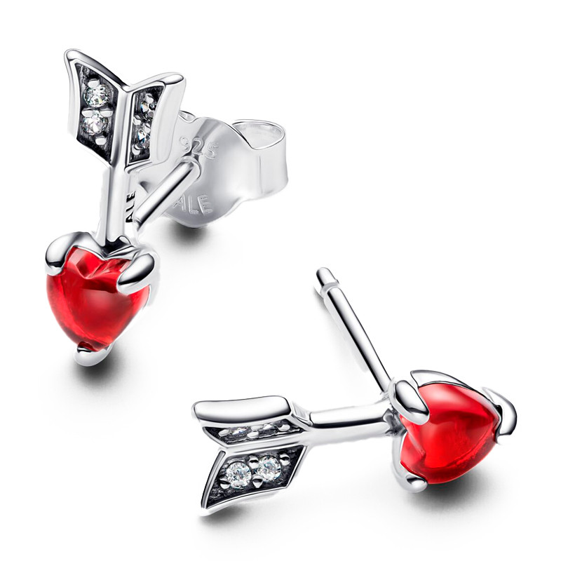 Pandora Orecchini Orecchini Freccia e Cuore in Vetro di Murano 293668C01