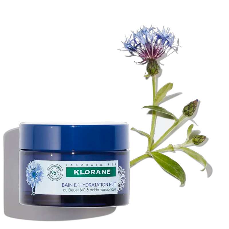 Klorane Trattamenti Viso Bain D´Hydratation Nuit BIO Gel da bagno al fiordaliso