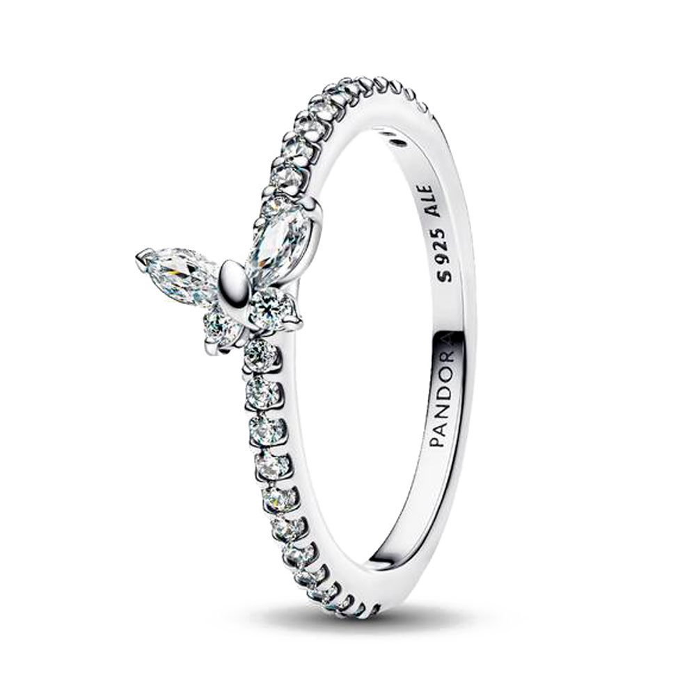 Pandora Anelli Anello largo con farfalla brillante 194269C03