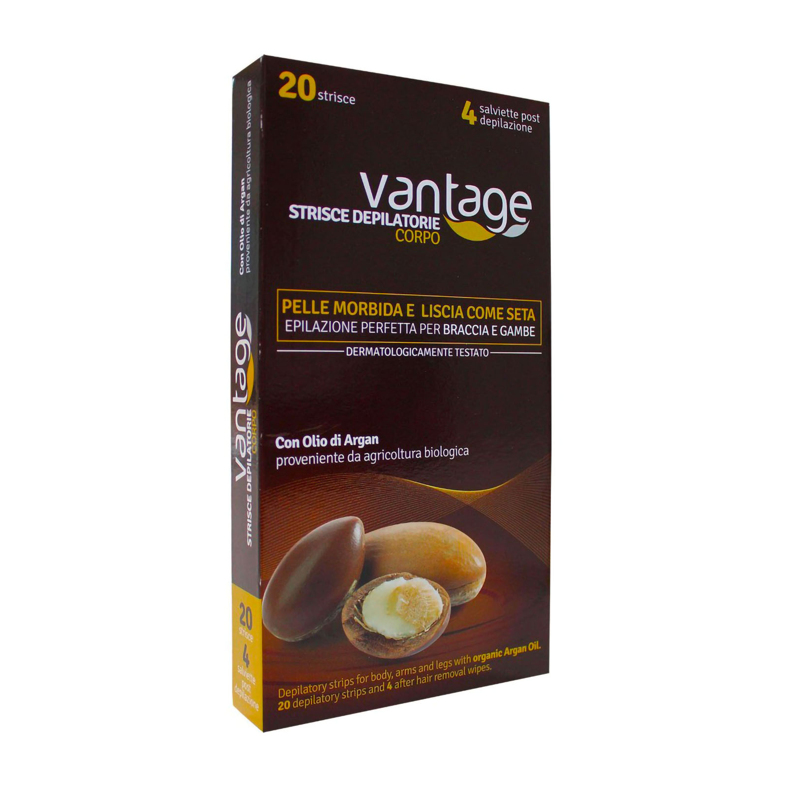 Strisce Depilatorie Corpo Argan 20 Pz