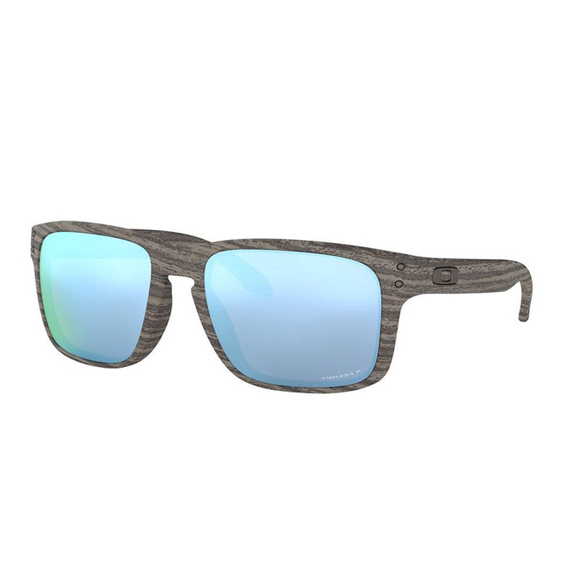 Oakley Occhiali da sole unisex OO9102-J955 Holbrook Woodgrain Collection Prizm Deep Water Polarized