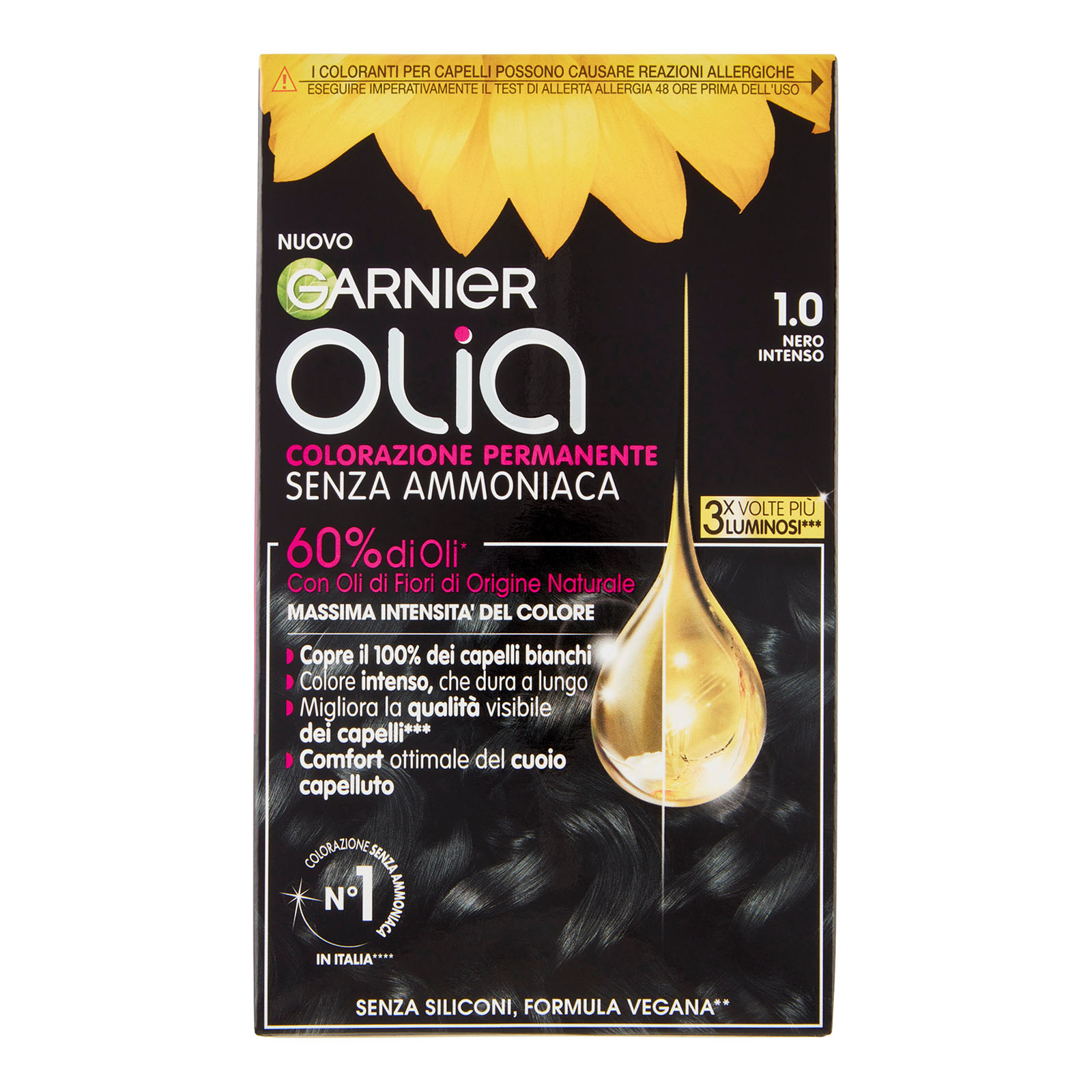 Olia Tinta Capelli, Senza Ammoniaca 1.0 Nero Intenso