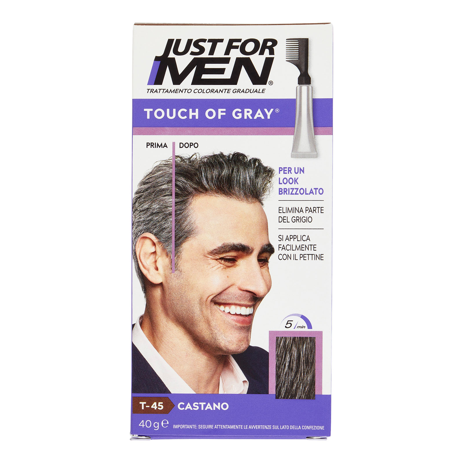Touch of Gray Trattamento Colorante Graduale T-45 Castano