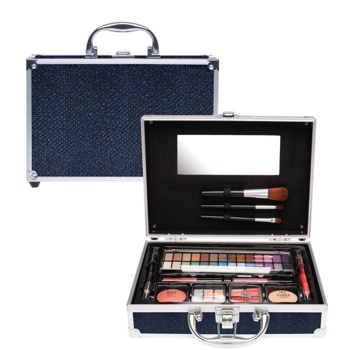 Naima Cosmetic Case Make-up Black Blue Glitter