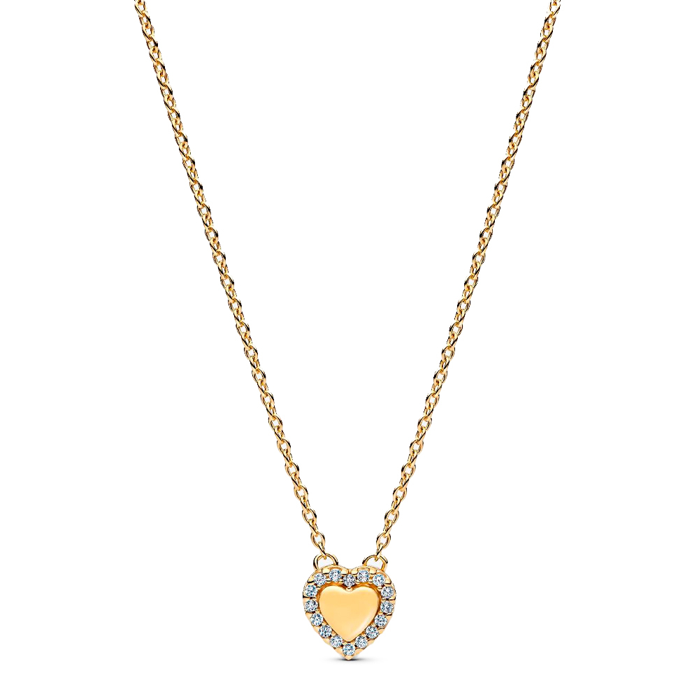 Pandora Collane Collana con cuore Halo incisibile 364364C01