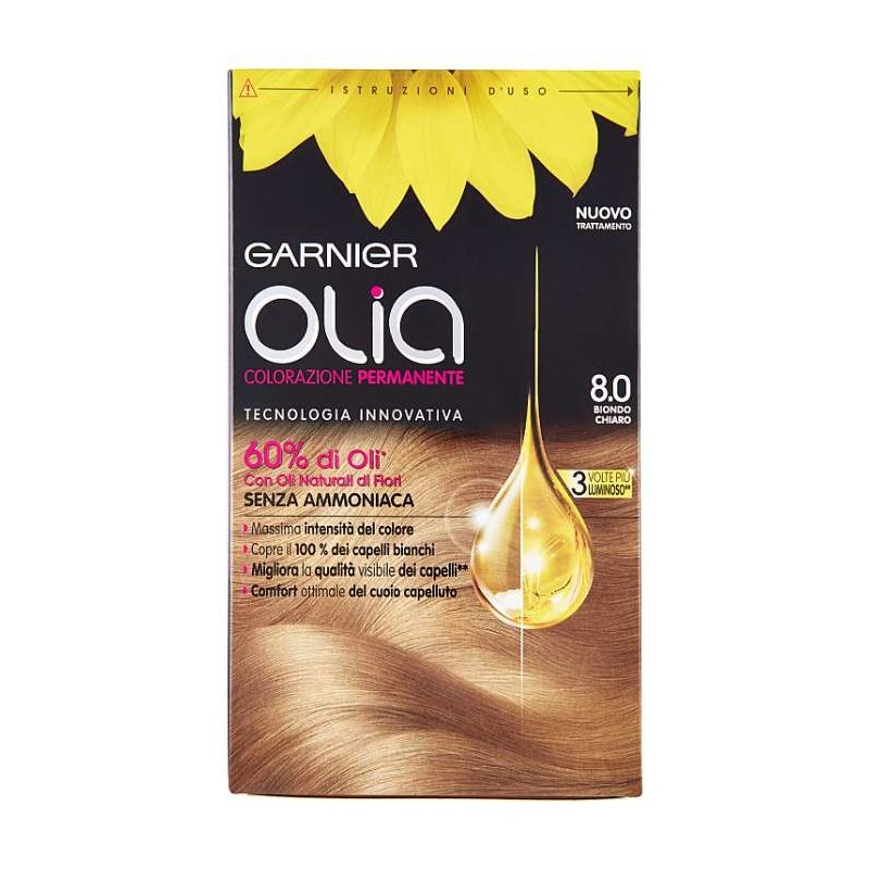 Garnier Olia Midnight Colorazione Permanente - 8.0 Biondo Chiaro