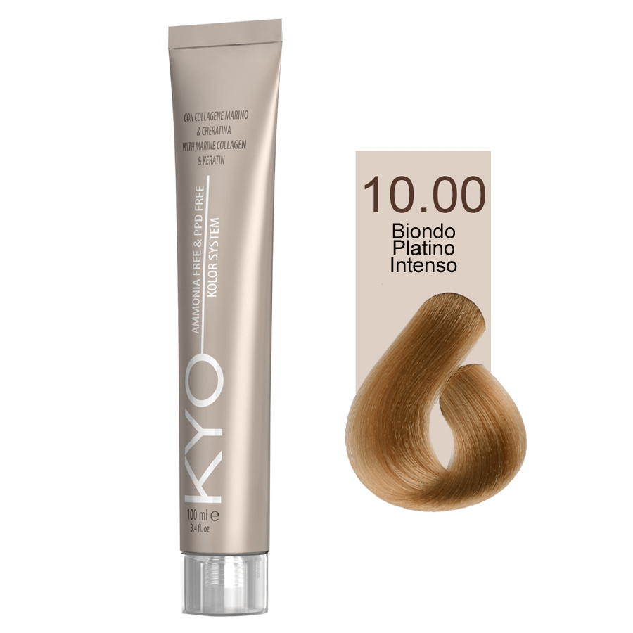 Kyo Ammonia Free e PPD Free Tinta Capelli - 10.00 Biondo Platino Intenso