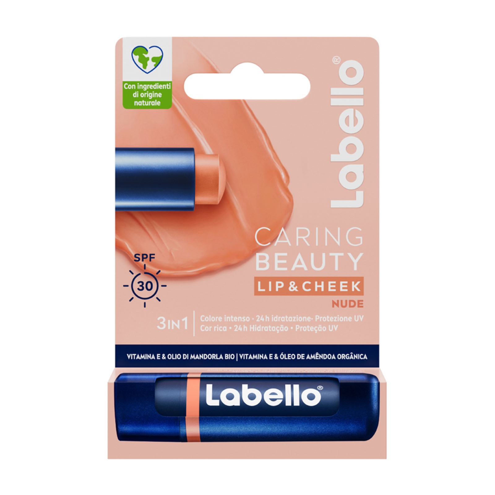Caring Beauty 3in1 Spf30 Vitamina E & Olio Di Mandorla Bio Nude