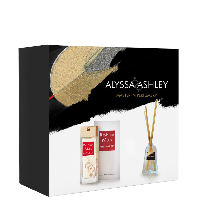 Red Berry Musk Confezione 100 ML Eau de Parfum + 50 ML Profumatore d'Amiente con - 100 ML Eau de Parfum + 50 ML Profumatore d'Amiente con bacchette