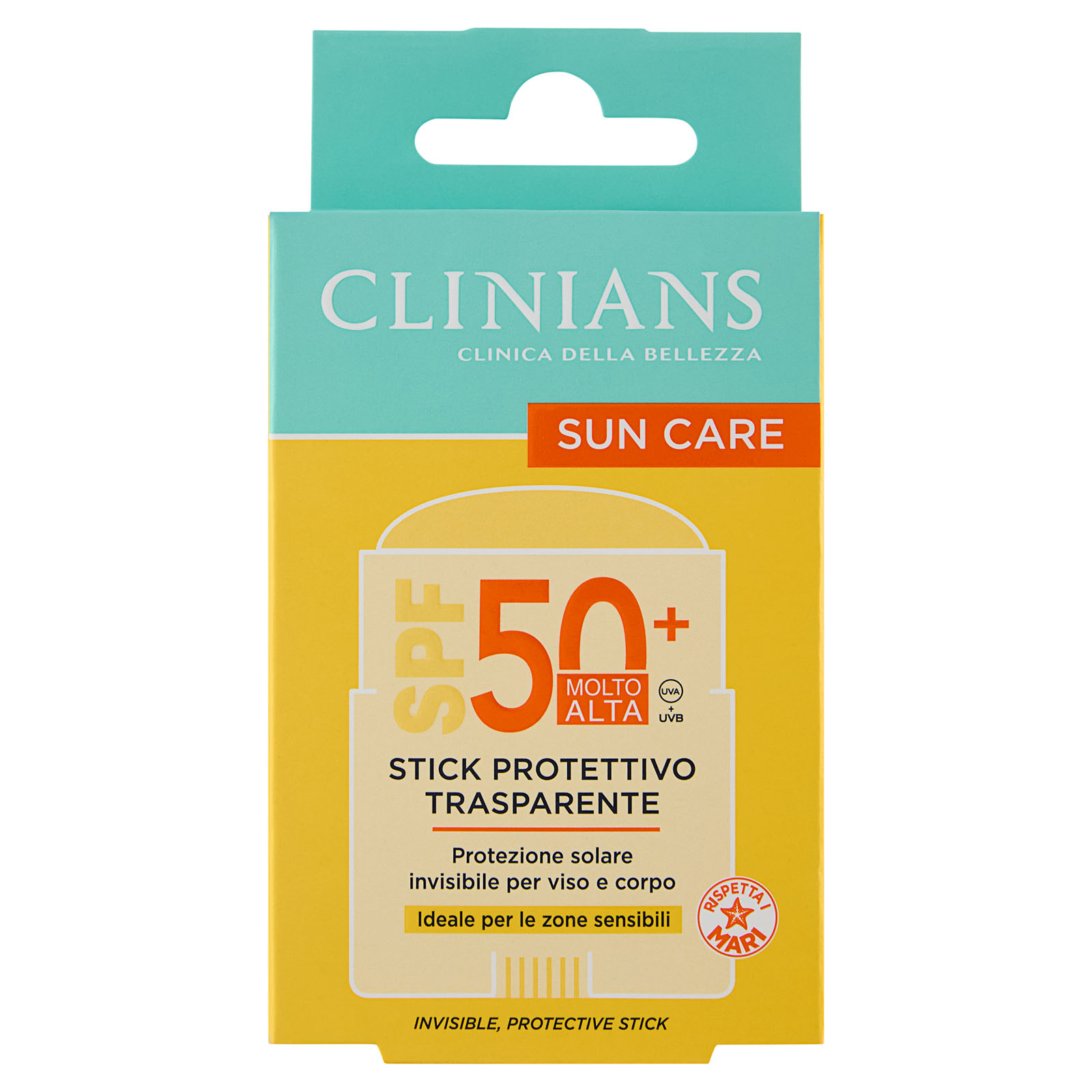 Sun Care Stick Protettivo Trasparente Spf 50+ Molto Alta 15 gr
