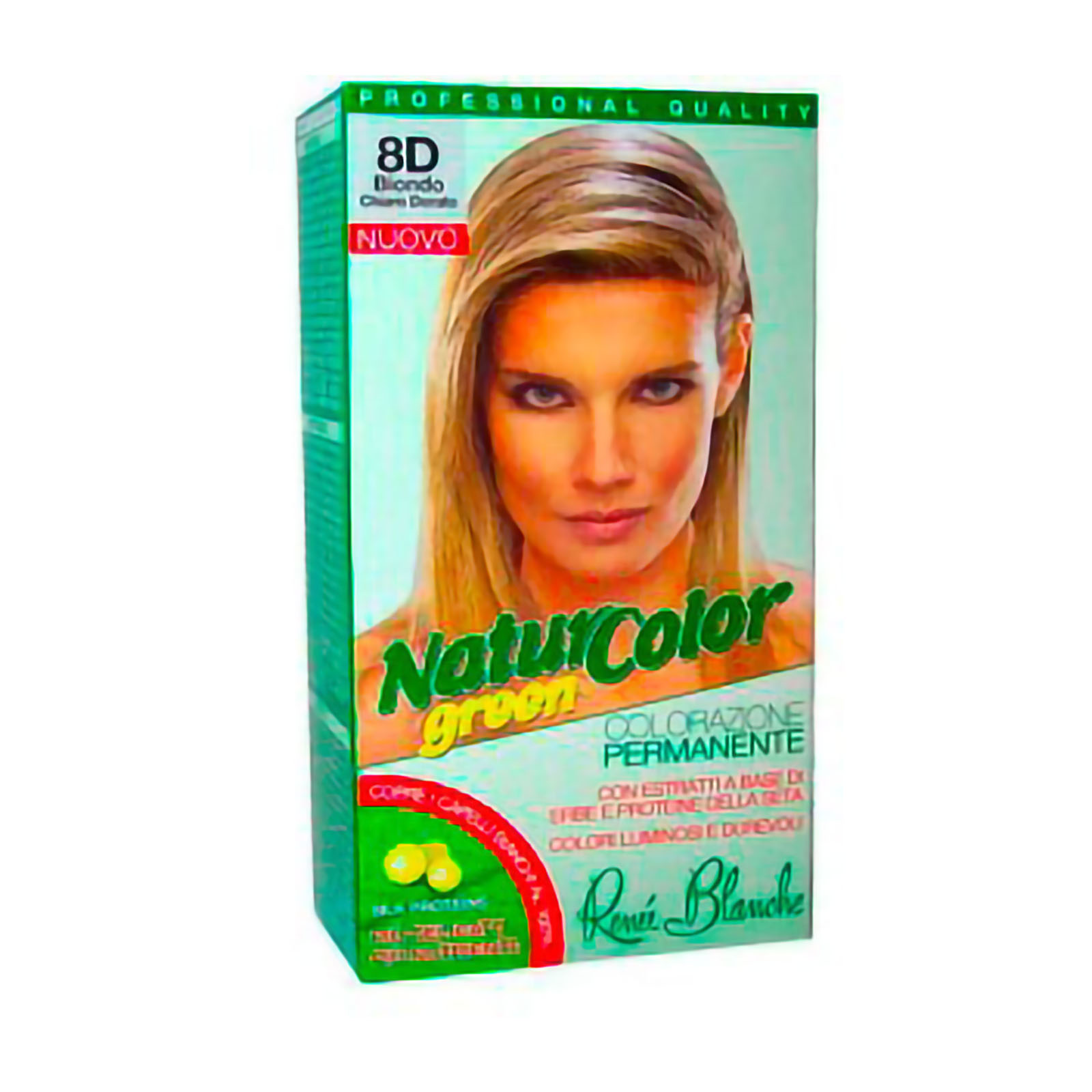 Tinta Per Capelli Colorazione Permanente Naturale Natur Color Green 8 D Biondo Chiaro Dorato
