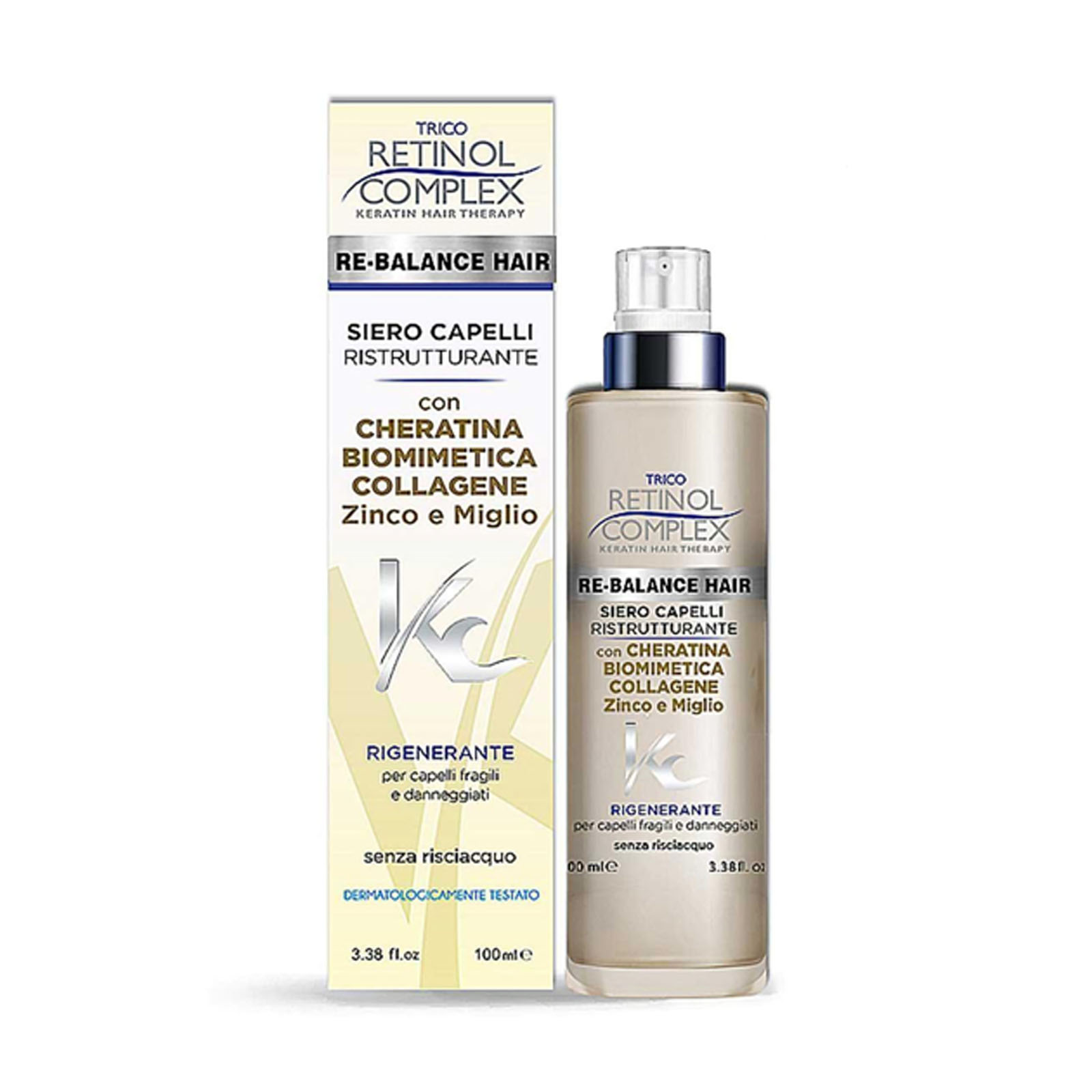 Siero Capelli Cheratina, Collagene E Zinco 100 ml