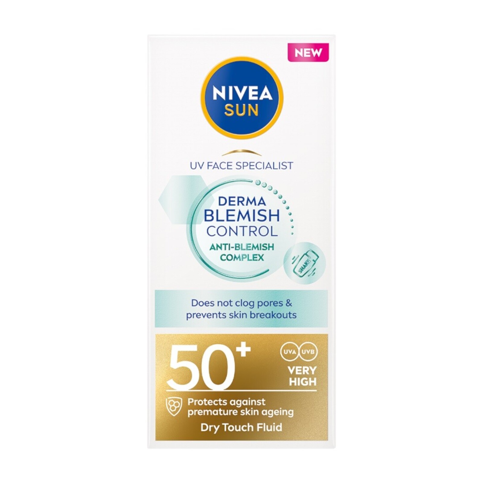 Derma Skin Clear Fp50+ - Crema Solare Viso Anti-imperfezioni Con Niacinamide 40 ml