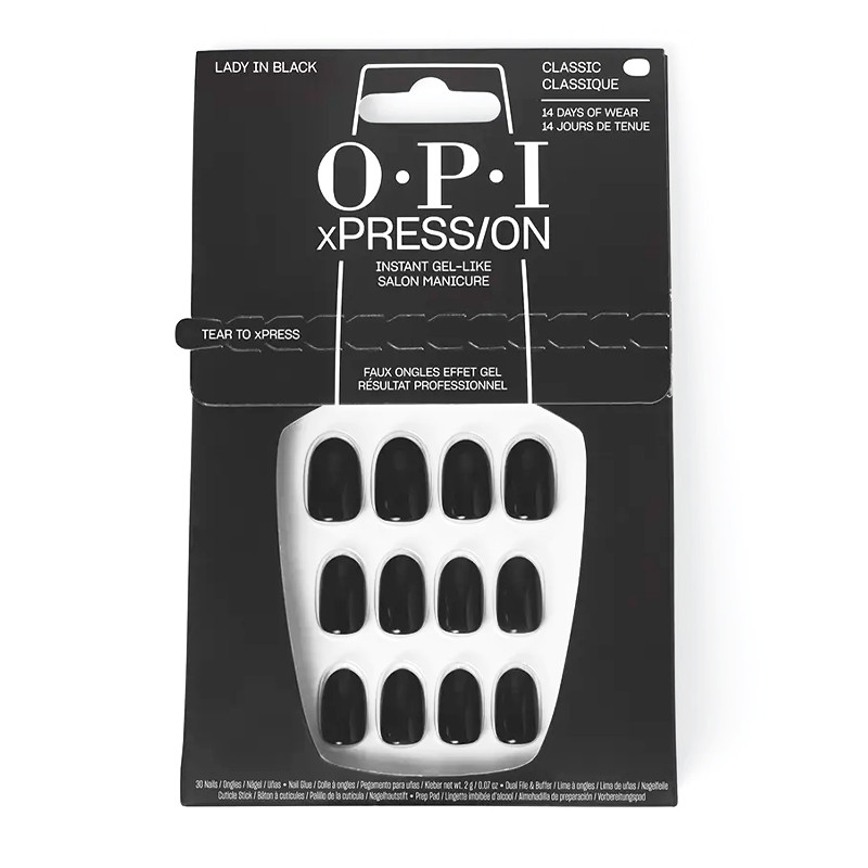 O.p.i Smalti xPRESS/ON Unghie Artificiali + Smalto LADY IN BLACK