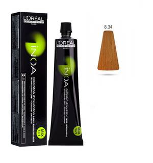 L'Oreal Inoa Tintura - 8.34 Biondo Chiaro Dorato Rame