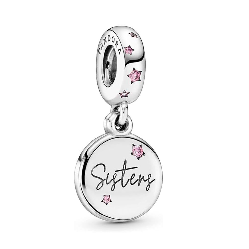 Pandora Charms Ciondolo pendente in argento sterling Sisters Forever 798012FPC
