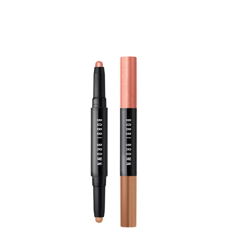 Dual-Ended Long-Wear Cream Shadow Stick - Pink Copper Shimmer / Cashew Matte
