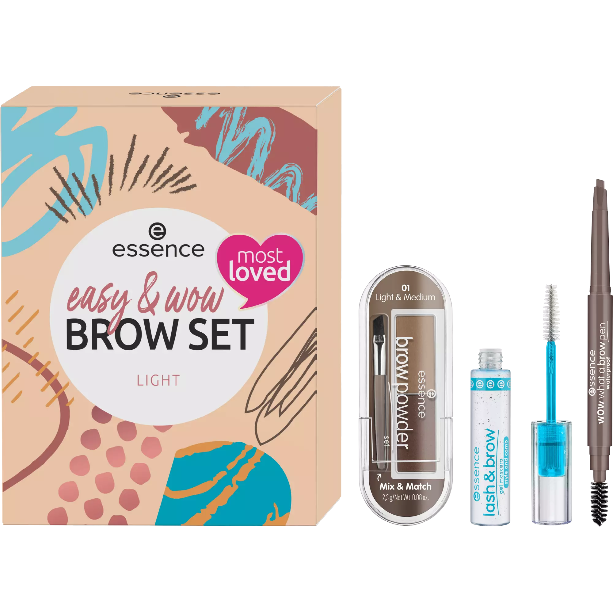 Essence - Easy&wow Brow set Light