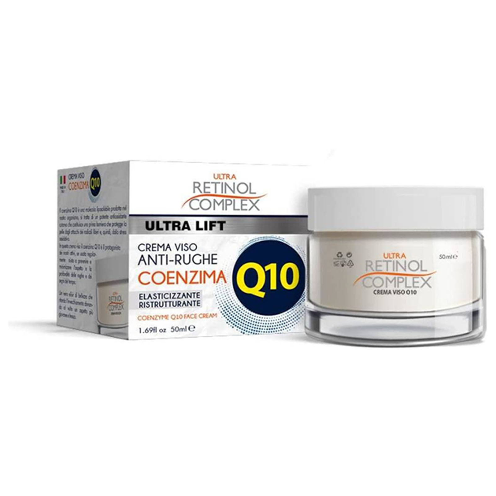 Crema Viso Antirughe Q10 Con Coenzima 50 ml