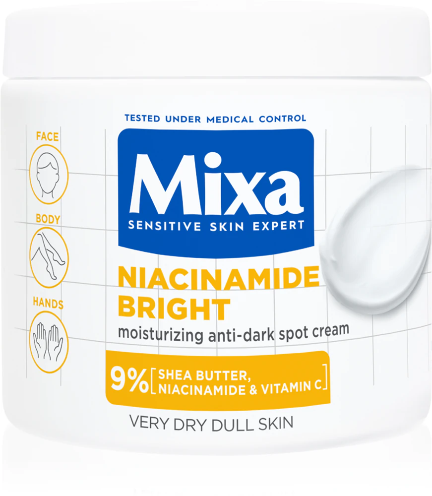 Mixa Sensitive skin expert - Crema corpo 400 ml | Lozione corpo 250 ml - Crema corpo 400 ml - Niacinamide bright