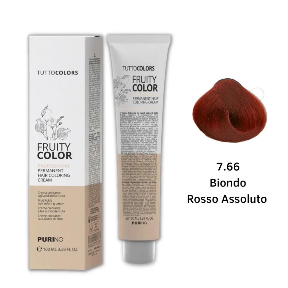 Puring - Fruity Color Tintura 7.66 Biondo rosso assoluto