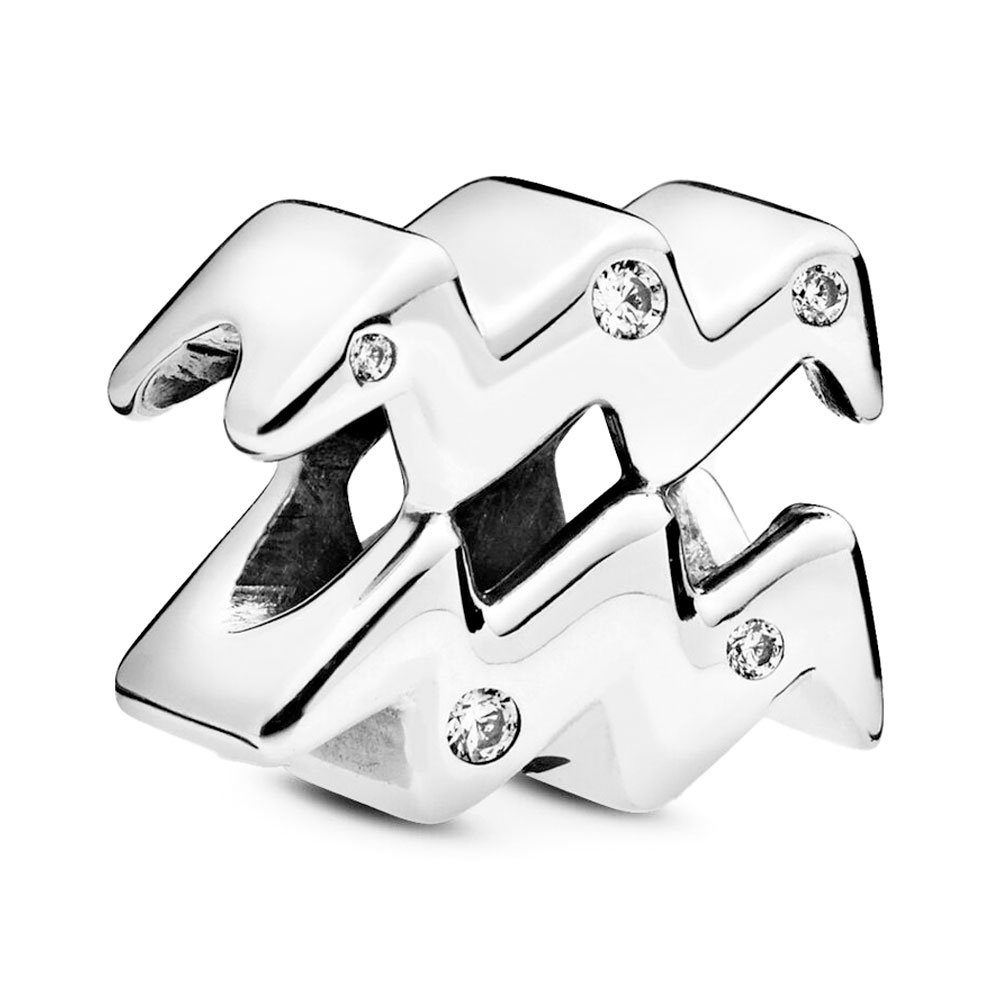 Pandora Charms CIONDOLO ZODIACALE ACQUARIO LUMINOSO 798415C01
