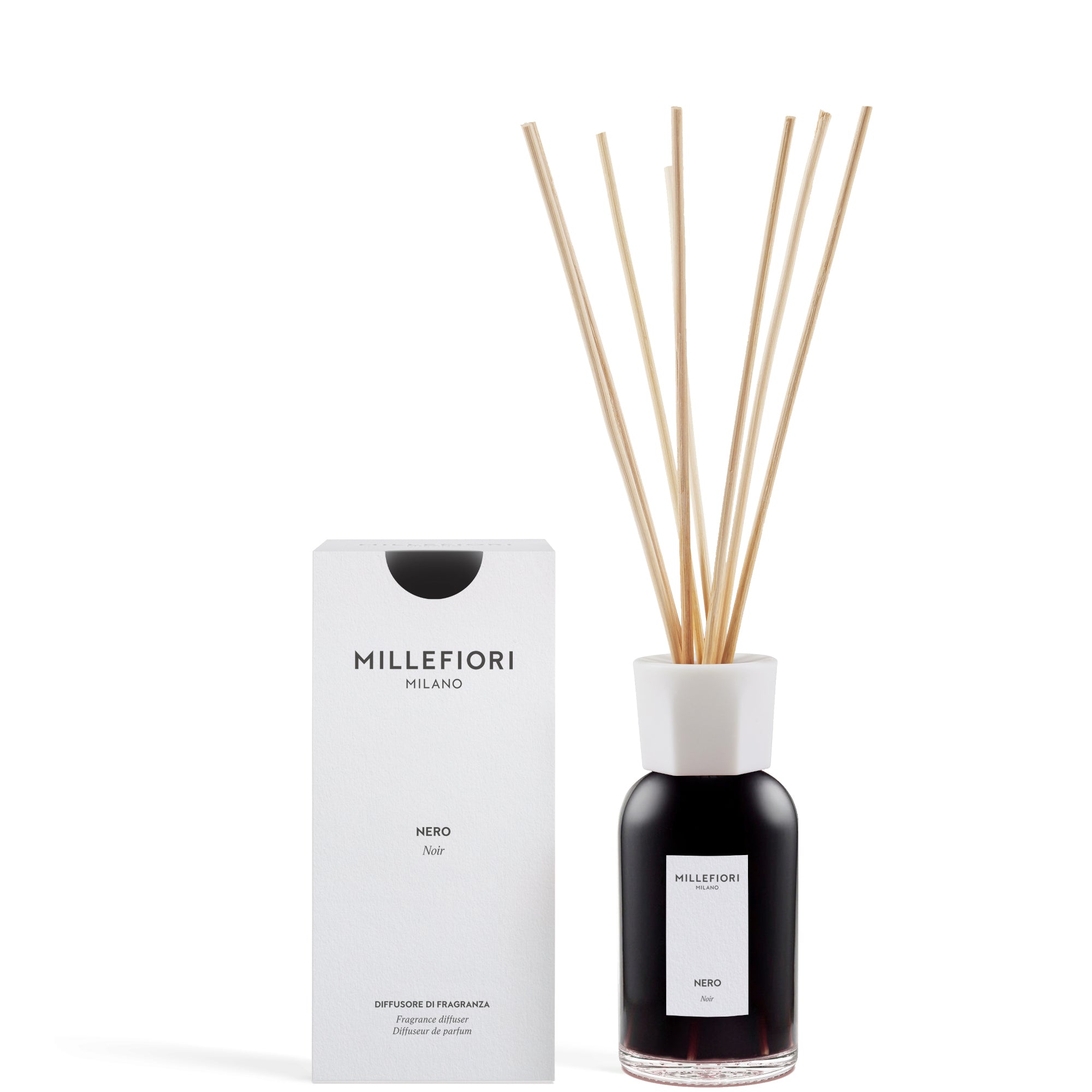 Millefiori Milano Diffusore a Bastoncini Nero - 250 ML