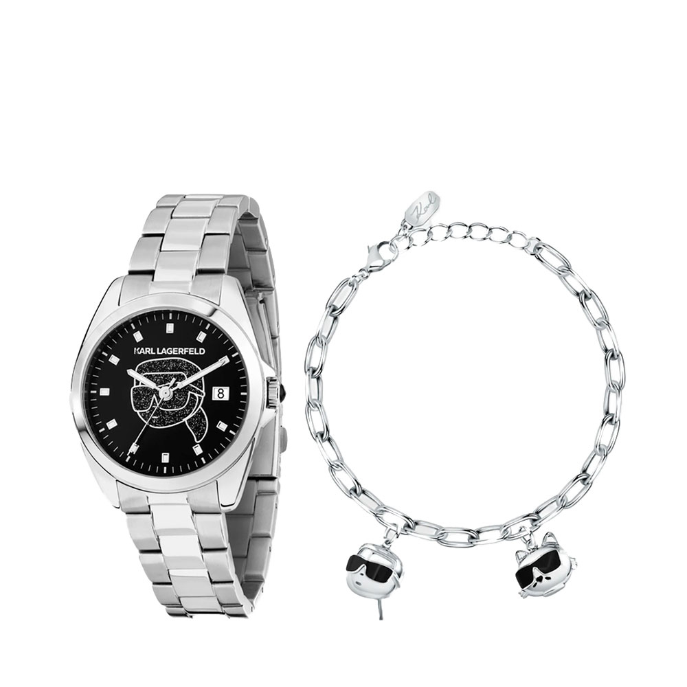 Karl Lagerfeld Bracciali Set orologio e bracciale Ikon