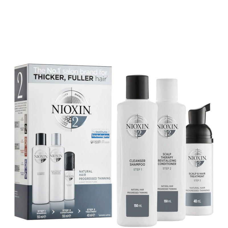 Nioxin Kit Sistema 2 - 150 ML Shampoo + 150 ML Balsamo + 40 ML Trattamento Specifico