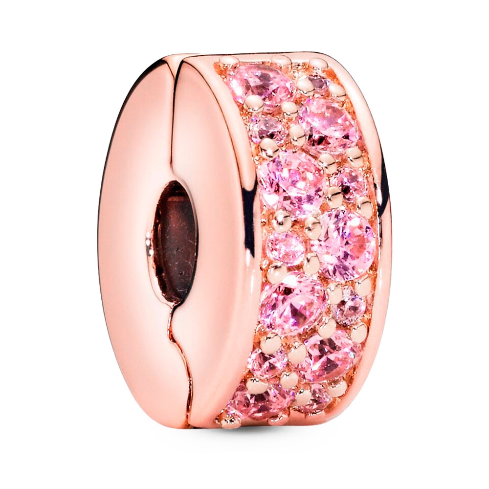 Pandora Charms CIONDOLO A CLIP PAVÉ ROSA 781817PCZ