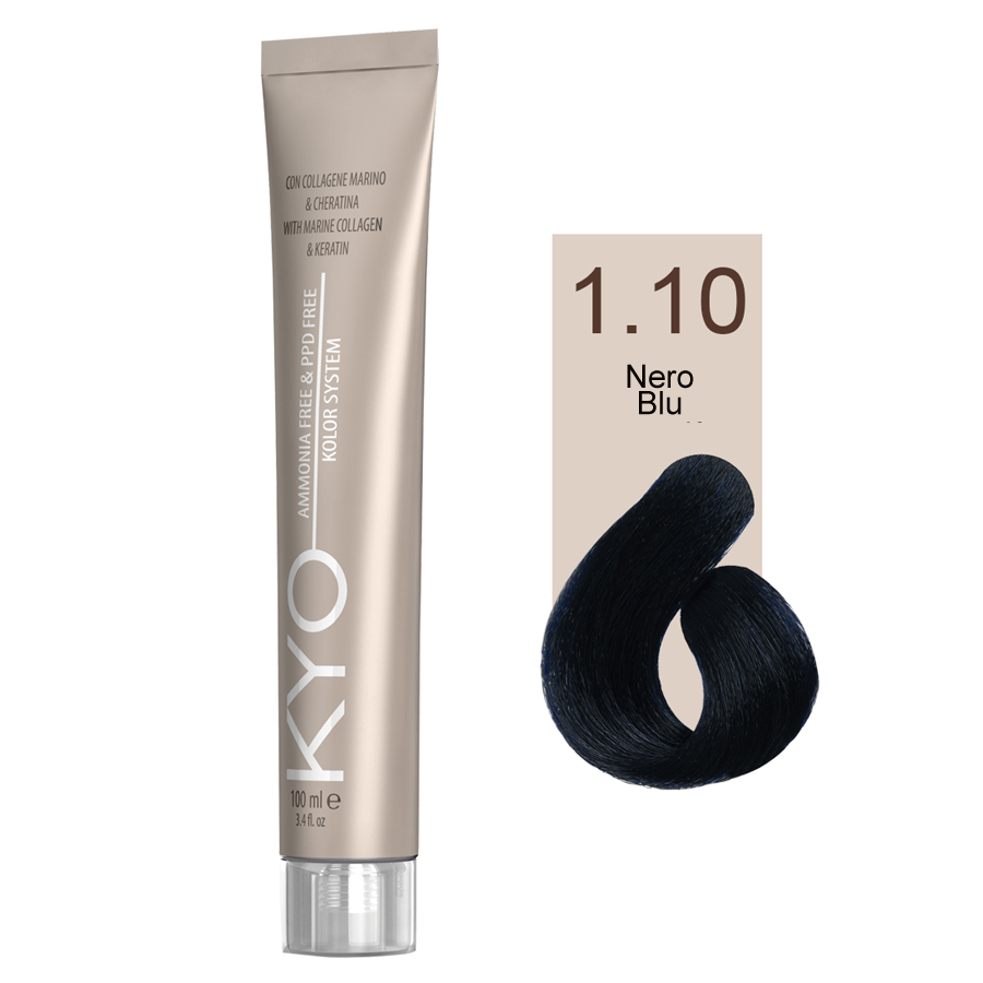 Kyo Ammonia Free e PPD Free Tinta Capelli - 1.10 Nero Blu